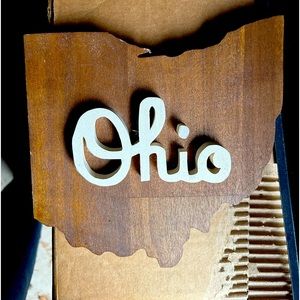 OHIO WOODEN PLAQUE